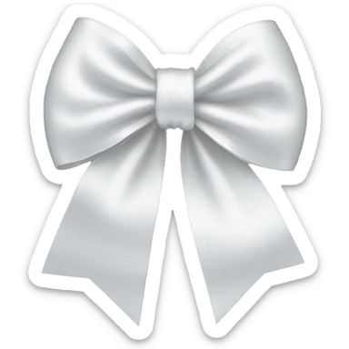 white satin bow sticker