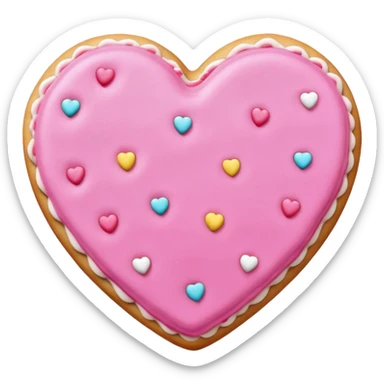 an aesthetic pink  christmas cookie sticker