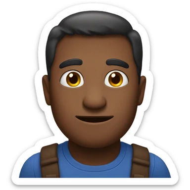 A man witha large mole sticker