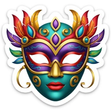 Please generate a multicolored mask. sticker