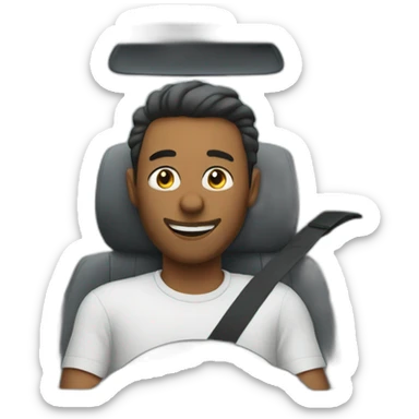 Man in a car going fast sticker