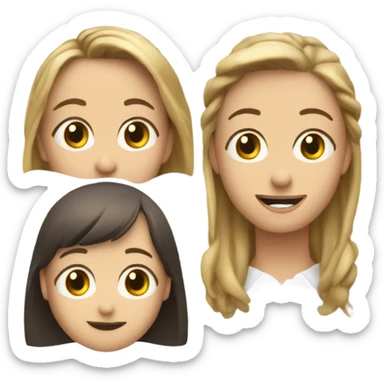 Three vertical video clips next to each other, with the center one bigger than the other two. The center one should have a play button in the middle sticker