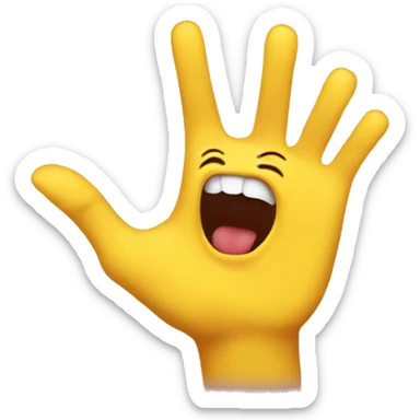 yellow emoji bitting its nails sticker