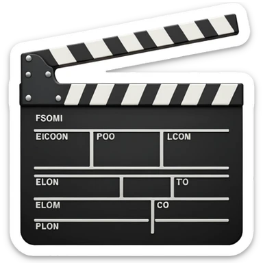create a film clapper board sticker