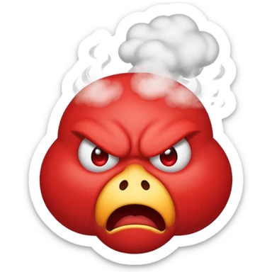 angry face emoji alternate version sticker