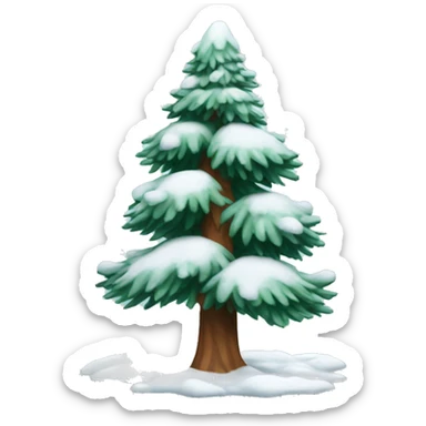 Pine tree with snow  sticker
