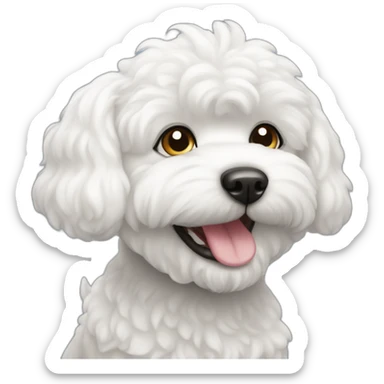 bichon dog sticker