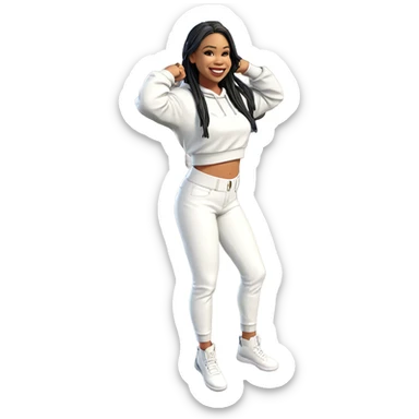 smiling girl in the outdoors sticker