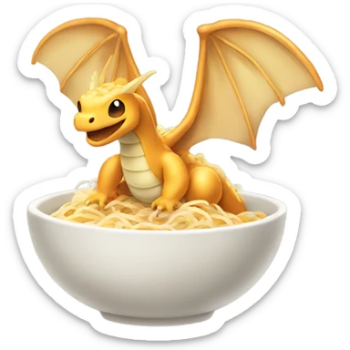 Rice noodle with dragonite wings sticker