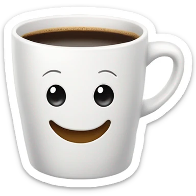 happy coffee cup sticker