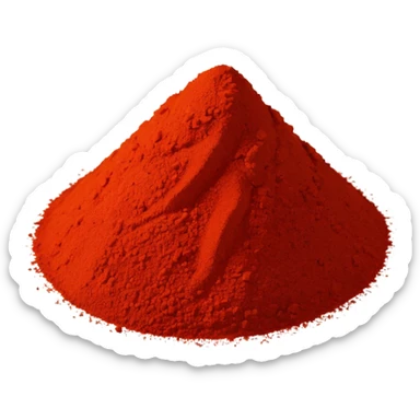 powder of red chili sticker