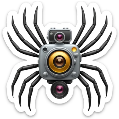 camera spider sticker