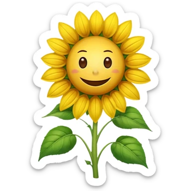 An exact  picture of the sunflower from Plants vs. Zombies sticker