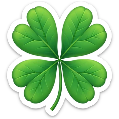 Make a Emoji of five leaf clover only not the lipstick only the 5 leaf clover sticker