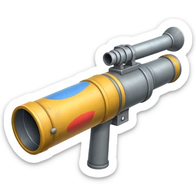 two-handled bazooka sticker