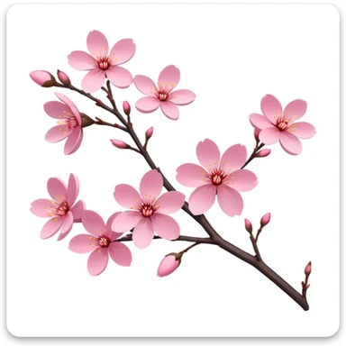 sakura branch with blossoms sticker