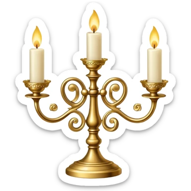 single candelabra with lid candle sticker