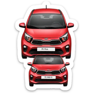 red kia picanto from 2020 front facing sticker