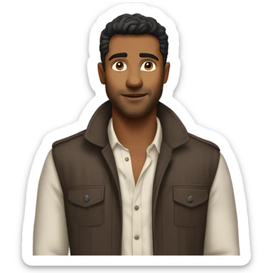 Actor surya in fairer skin tone sticker