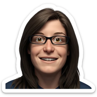 smiling boy with glasses portrait sticker