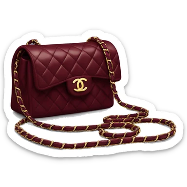 Chanel Dark red bag sticker