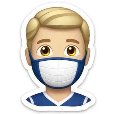 White Male Volleyball player sticker