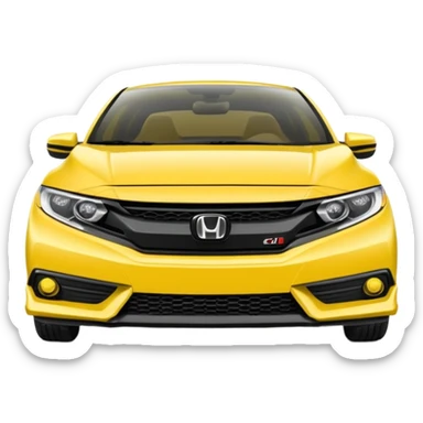 honda civic yellow sticker