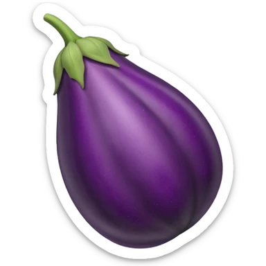 Eggplant with veins vascular sticker