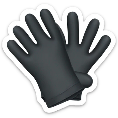 Black Vinyl Disposable Gloves sticker