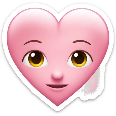 Ligh pink heart  sticker