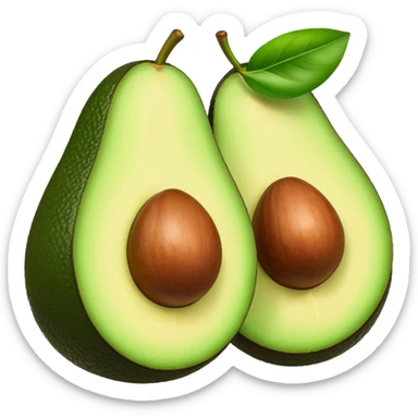 Avocado with lips sticker