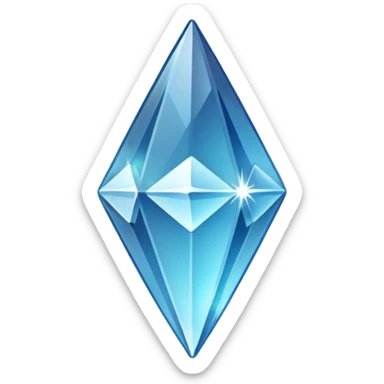 An upward arrow in the form of a crystal sticker