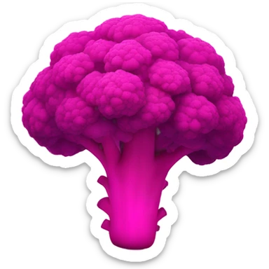 Hot pink ombre broccoli  sticker