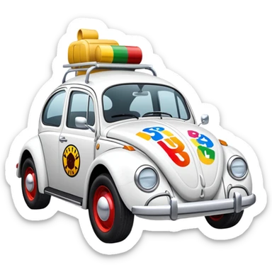 punch bug car with pride stickers on it sticker