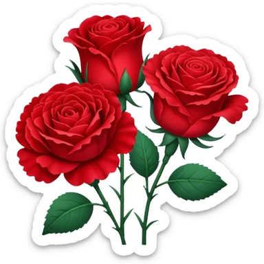 carnation and rose sticker