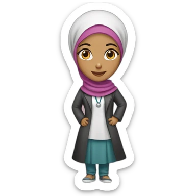 beautiful moroccan hijabi raised in texas and wants to be a doctor sticker