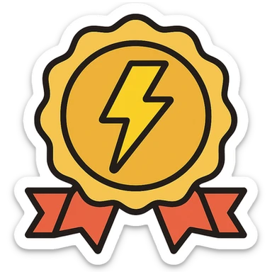 vector icon of a flash sale with gold and colorful elements, elegant and minimalist flat design, isolated on white background, award badge style, 2D flat vector, trending icon look, soft shadows, no text, perfect for commercial use, icon style sticker