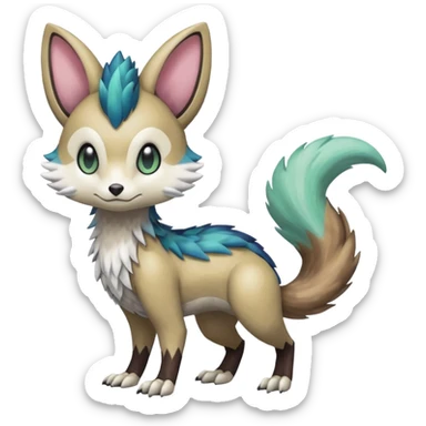 Meloetta-Vernid-Trico-Sergal-Furret-Pokémon-Fakémon-creature sticker