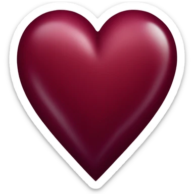 wine red heart sticker