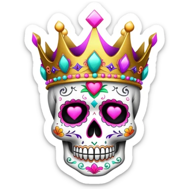 calavera con corona sticker