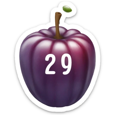 date fruit on top of date calendar sticker