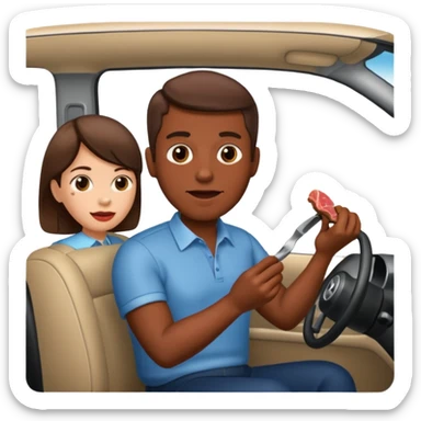 Steak driving sticker