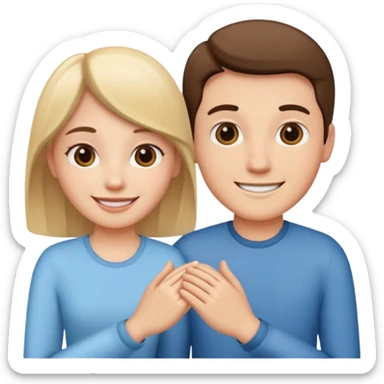 couple holding hands sticker