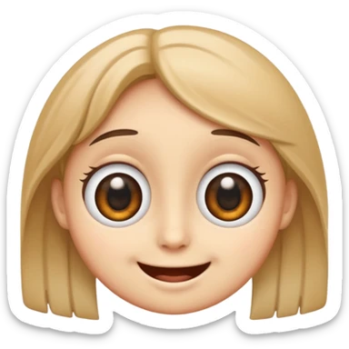 The 😬 emoji with the 😁 eyes please sticker