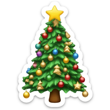 tacky christmas tree sticker