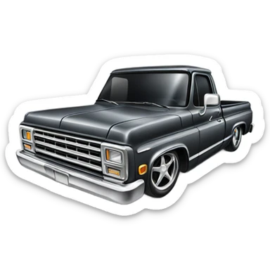 Lowrider truck sticker