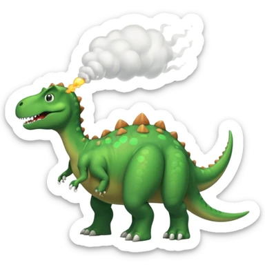 Dinosaur farting from his butt sticker