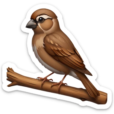 Sparrow father died and the sparrow is crying sticker