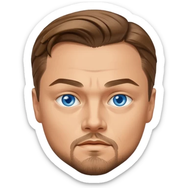 Leonardo DiCaprio with blue eyes sticker