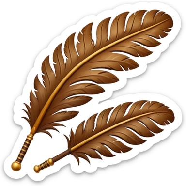 Feather shaped instrument sticker